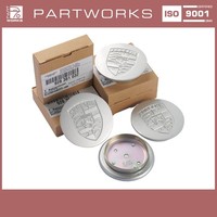 4X Radnabendeckel Original Porsche 911 G 964 924 944 928 Metall Silber Metallic