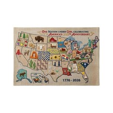 USA Map Cross Stitch DIY Kit - US 250th Anniv...