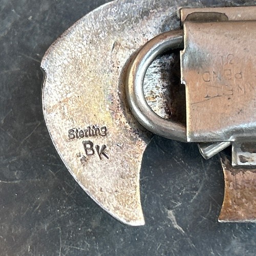 SCHLÜSSELRING INDIANER NAVAJO STERLING BÄR SIGNIERT BK 17 GRAMM 2 3/4 ZOLL - Bild 9 von 11