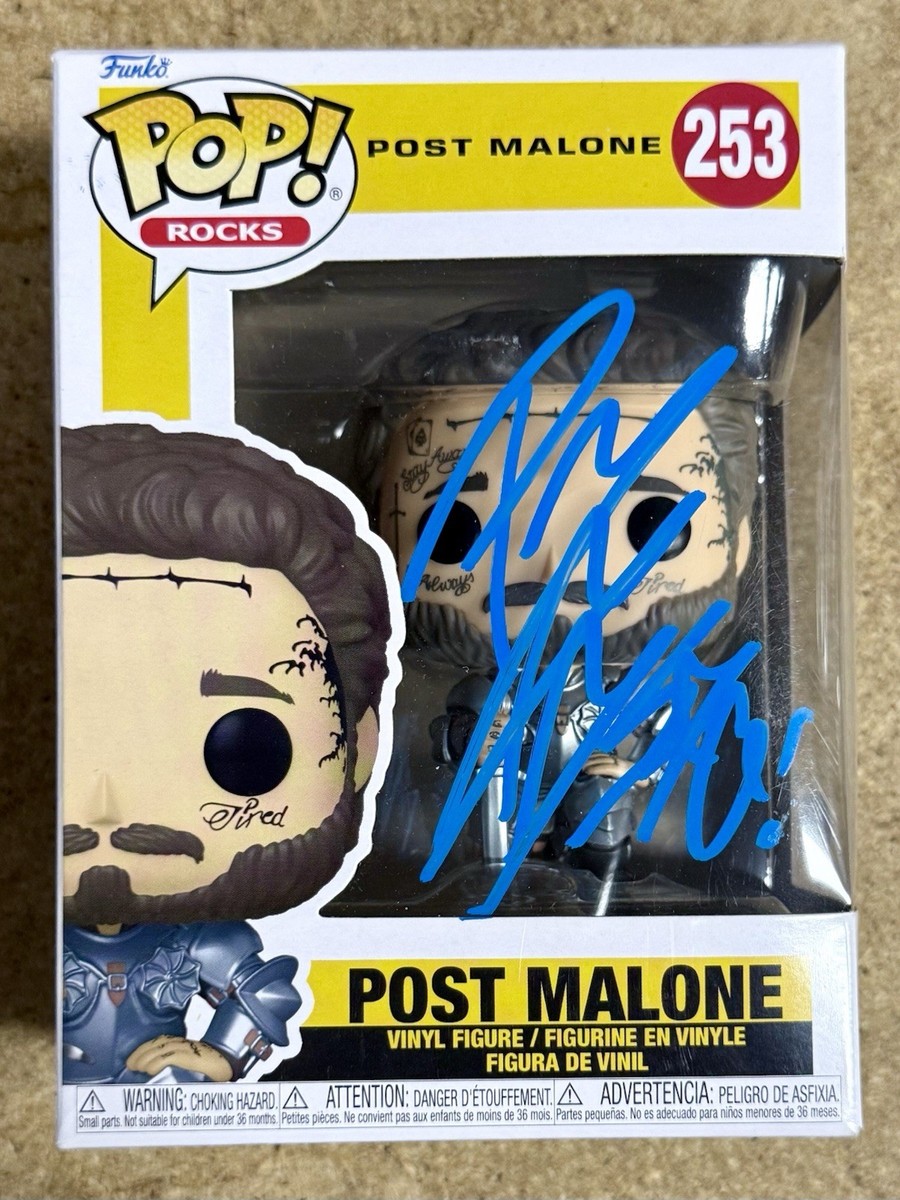 Post Malone Signed Vaulted Knight Armor (Circles) Funko Pop! #253