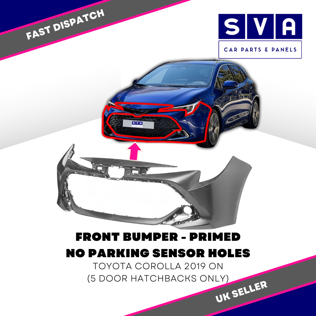 Front Bumper - Primed - Toyota Corolla 2019 On (5Dr H/B) - Insurance Approved