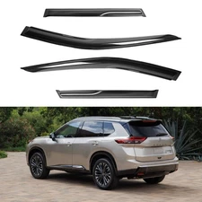 For 2021-2025 Nissan Rogue Tape-on Smoke Window Visor Vent Shade Wind US