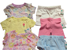   NWT Garanimals Baby Girl 6-Pc Summer Bundle Size 18M Bodysuits Shorts Set