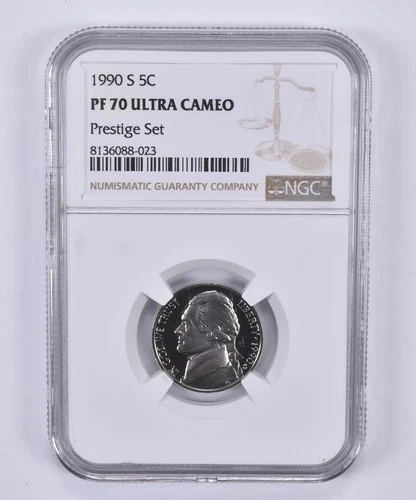 1990-S Jefferson Nickel Prestige Set PF70 UCAM NGC Brown Label *8402