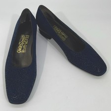 Vintage Salvatore Ferragamo Suede Pumps Size 8B
