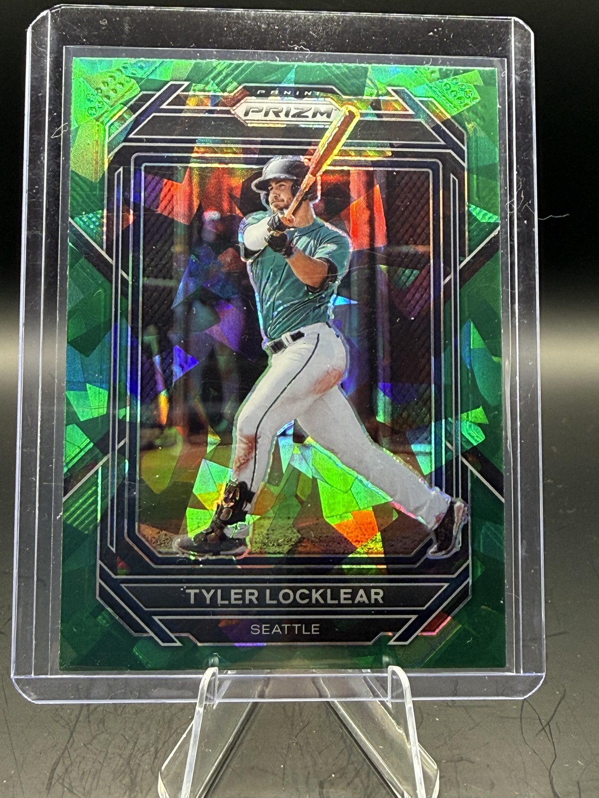 2023 Panini Prizm #25 Tyler Locklear Green Ice Prizms
