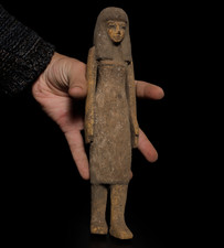 Authentic Ancient Egyptian Wooden Female Statue Egyptian Artifact Figurine BC