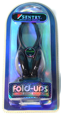 Sentry Fold-Ups Blue Folding Stereo Headphones Cd Dvd Mp3 Ipod Pc Games Phone