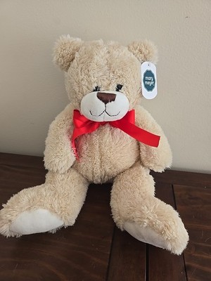 Mary Meyer Josh Bear 15'' Soft Plush w Red Bow NEW w TAG