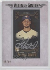 2021 Allen & Ginter's X Framed Mini Baseball 15/30 Thomas Hatch Tom Auto 0qw2
