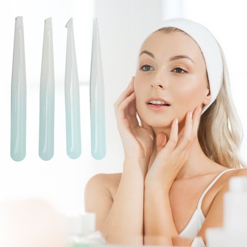 Durable Eyebrow Tweezer Kit for Bathroom Travel Gradient Blue 1 Set - Picture 5 of 7