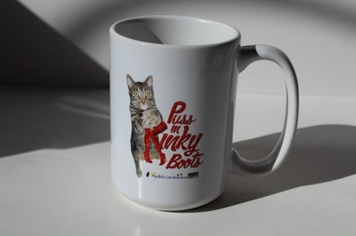 Anjellicle Cats Rescue ''Puss in Kinky Boots'' 16 oz Ceramic Coffee Mug