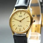 Vintage 1983 N MINT Seiko Exceline 8420-0040 SGP Gold Quartz Womens Watch JAPAN