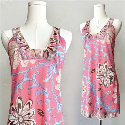 VTG 1960 s Emilio Pucci For Formfit Rogers Slip Or Mini Dress, Iconic Print, Mod