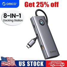 ORICO 8 in1 USB C Docking Station USBC USB3.0 SD/TF USB C Hub Multiport Adapter