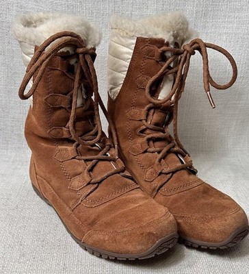 The North Face Nuptse Purna II Women's Insulated Brown Winter Boots Size 7.5