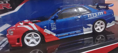 INNO64 1/64 GTR R34 Tokyo TAS 2020 Limited Model Car Blue