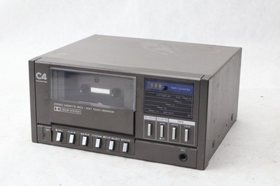Sanyo C4D Stereo Cassette Deck Vintage Hi-Fi Tape Player Recorder Untested