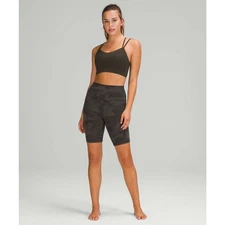 Lululemon Align Short 8" Size 2 Green Camo Nulu EUC