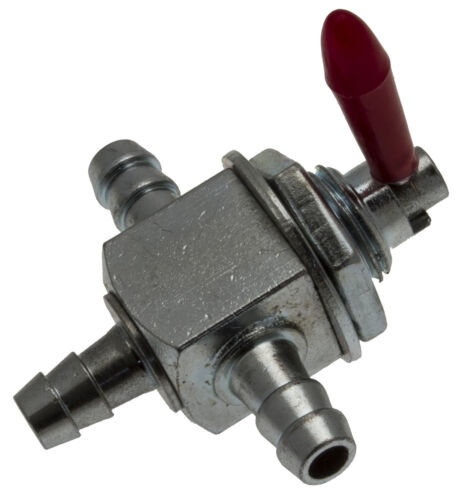 3 Way 1/4" 6mm Nipple Fuel Petrol Tap Valve On Off Switch  - Picture 1 of 3