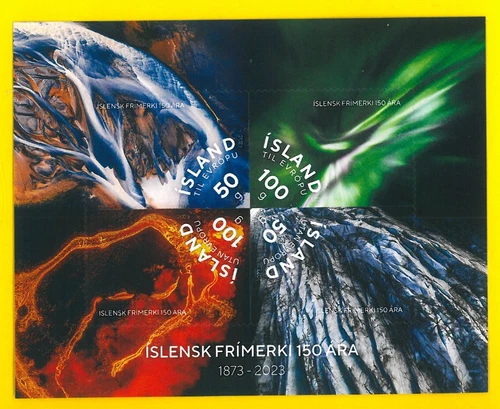 ICELAND 2023 150 Years Since the First Stamp was issued in Iceland - Sheet
