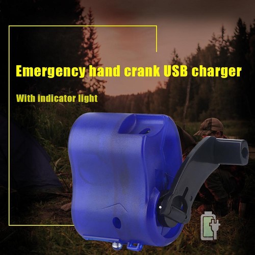 Hand Crank Power Charger Outdoor Travel Emergency USB Charging for Mobile Phone - Picture 1 of 7