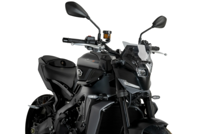 Motorcycle Windshield For Yamaha MT-09 & MT-09 SP (2024-2025) - ABS Plastic Deflector, Smoke/Black