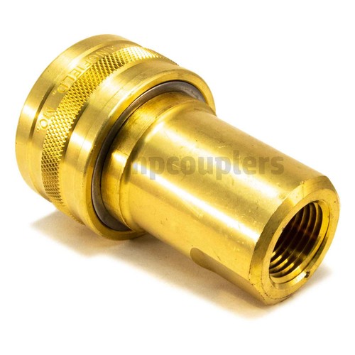 1/2" ISO-B Hydraulic Hose Quick Disconnect Couplers Plug Brass - (ISO 7241-1 B) - Picture 2 of 3