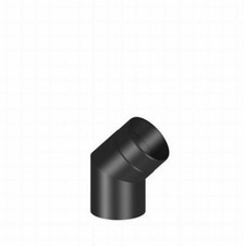 Rauchrohrbogen &Oslash; 150 mm 0&deg;- 45&deg; verstellbar schwarz Senotherm lackiert Kaminrohr