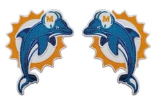 Miami Dolphins  Football Fully Embroidered Iron On Patch Dan Marino