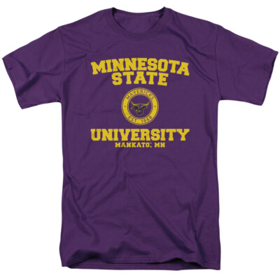 #ad Minnesota State University Mankato Adult T Shirt Circle Logo Purple S 4XL $22.99