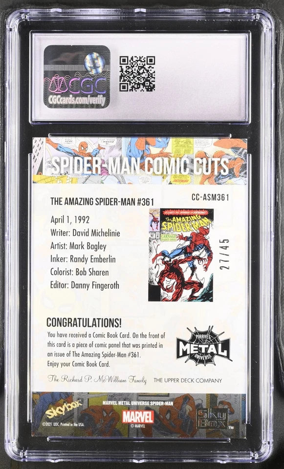 Amazing Spider-Man #361 Spider-Man Metal (2022) Comic Cuts CGC 8.5 RARE! - Image 2 of 2