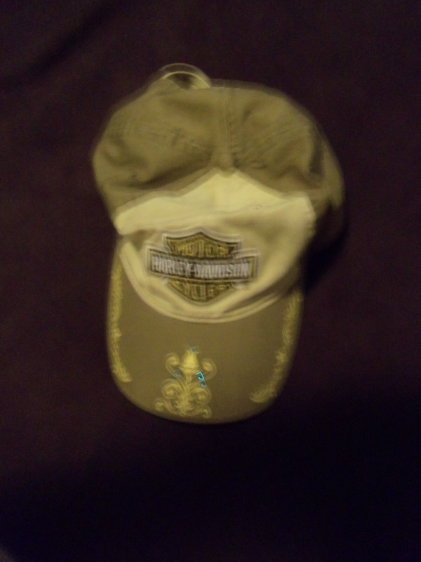 Harley Davidson Adult Womens Hat Embroidered Rhinestone Accent Brown Cap Adjusts