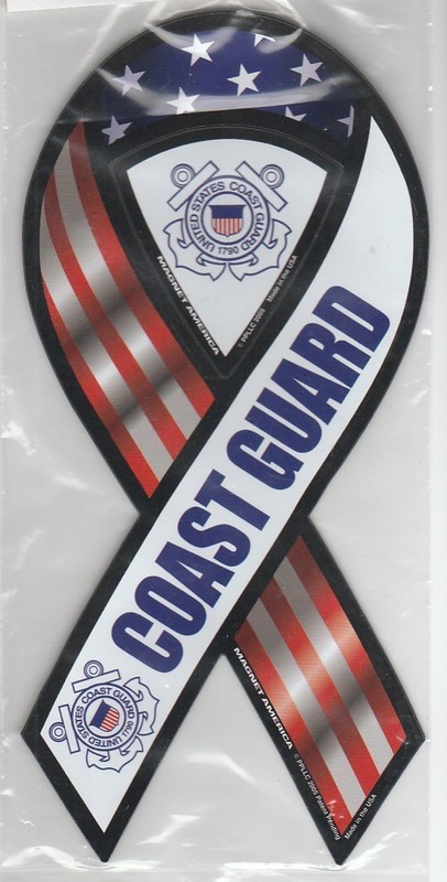 Coast Guard  8 inch ribbon magnet for car or anything metal     New