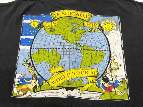 Vintage Brockum The Tragically Hip 1991 World Tour Rock T-Shirt Black XL Tee USA - Bild 7 von 8