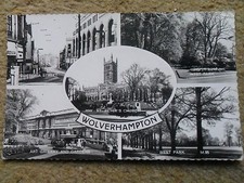REAL BLACK & WHITE PHOTO MULTIVIEW POSTCARD.WOLVERHAMPTON.(5 VIEWS) VALENTINE'S