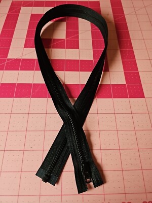 YKK 28'' Black Vislon #3 Separating Zipper Jacket Zipper BY THE EACH! US Shipper
