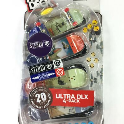 Tech Deck Ultra DLX 4PK 96mm Fingerboard Stereo 20th Anniversary