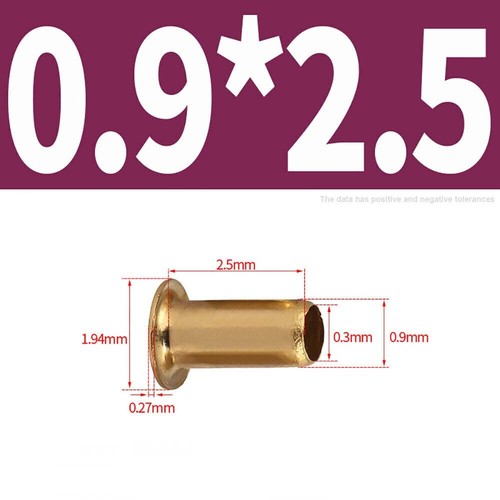 M0.9 - M6 Brass Hollow Rivets Crimped Rivet Copper Eyelets Tubular Rivets - Picture 8 of 79