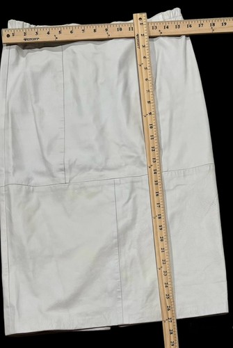 Vintage Retro Womens White Leather Jacket And Skirt Size Medium 80s? Rare - Picture 10 of 18