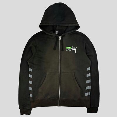 Stussy 00's Split Logo Zip Up Hoodie - M | eBay