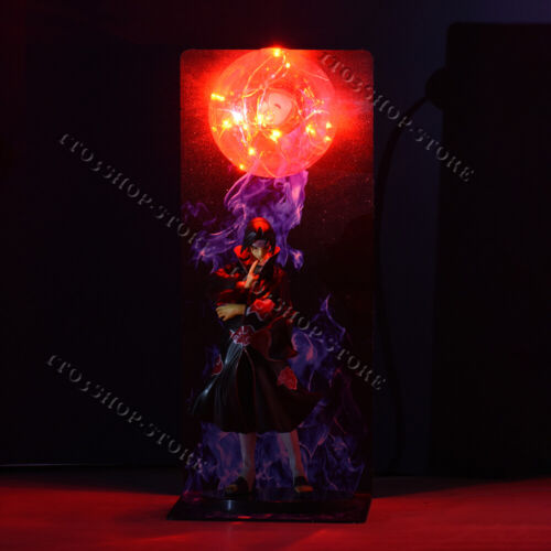 Akatsuki Itachi Uchiha Sharingan Naruto Anime Statue Figures Toys DIY LED Lamp