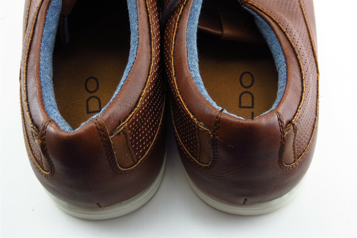 Aldo Shoes Sz 10 M Almond Toe Brown Derby Oxfords Synthetic  display picture 3