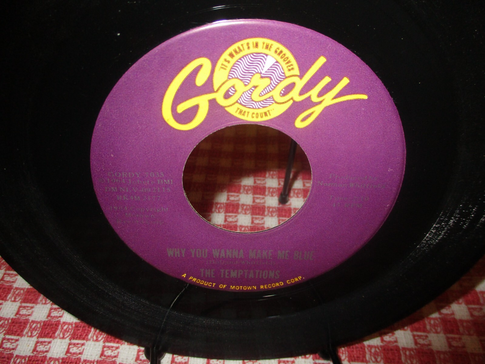 THE TEMPTATIONS - Why You Wanna Make Me Blue GORDY 45 NM-  