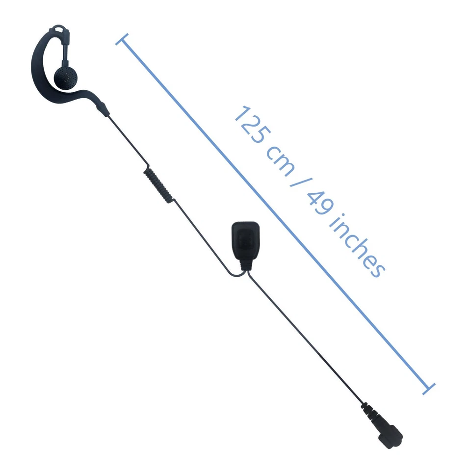 10x Swivel Earpiece w/ PTT Mic for Motorola R2, CP200, RDM2070D, Mag One & More - Image 3 of 4