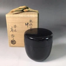 Natsume Tea Caddy Shunsai Maebata Cherry Blossom w/Box Tea Ceremony Utensils JPN
