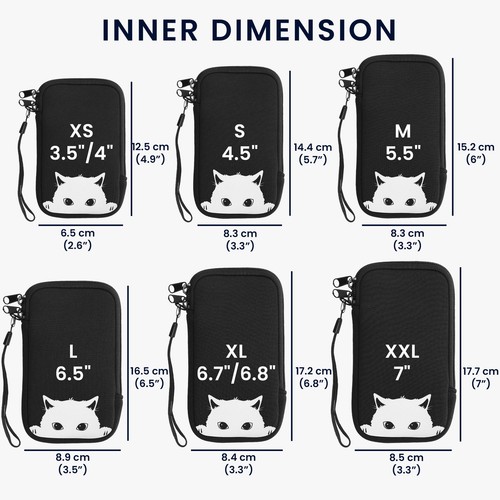 Funda de neopreno con cremallera para móvil L - 6,5" - Imagen 6 de 8