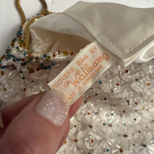 Vintage Richere by Walborg Sequin Bag Purse Handbag Fab 50's Beautiful Piece! - Picture 9 of 15