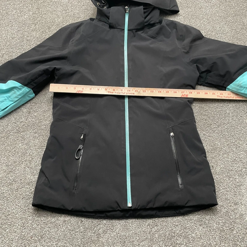 Spyder Jacket Adult 8 Black Temerity Insulated Full Zip Hooded Ski Ladies READ - Image 4 of 4