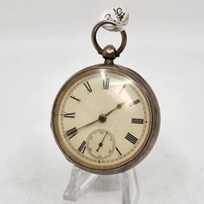 Antique 1891 Waltham "Home Watch Co" Sterling Silver Pocket Watch 18s 7j